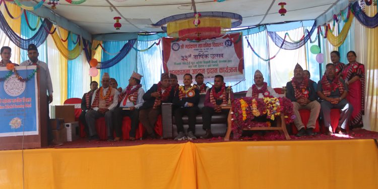 पाँचखालमा अवस्थित श्री महाँकाल मा वि को ३३ औ वाषिकोत्सव सम्पन्न