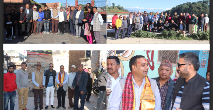 प्रदेश उम्मेदवार लम्सालद्वारा गठबन्धनका नेता कार्यकर्तासँग भेट