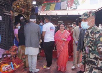 राष्ट्रपति भण्डारीद्वारा पलाञ्चोक भगवती मन्दिरको दर्शन