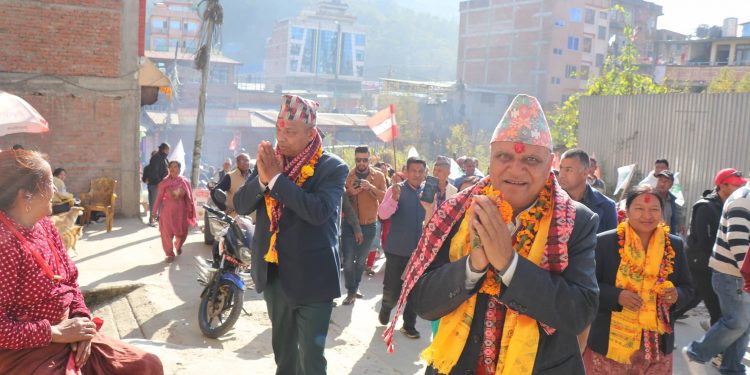बनेपामा गठबन्धनका उम्मेदवारहरुलार्ई भव्य स्वागत