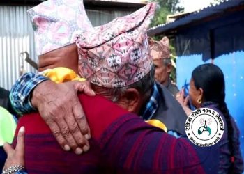 मतदातालाई धन्यवाद दिन ज्याम्दी पुग्नुभएका शिव हुमागाई र कार्यकर्ताको चल्यो रुवाबासी