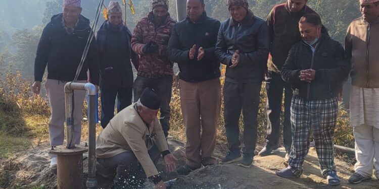 पार्कोटे –टटलेटार खानेपानी तथा सरसफाई आयोजनाको निरिक्षणमा नगरप्रमुख