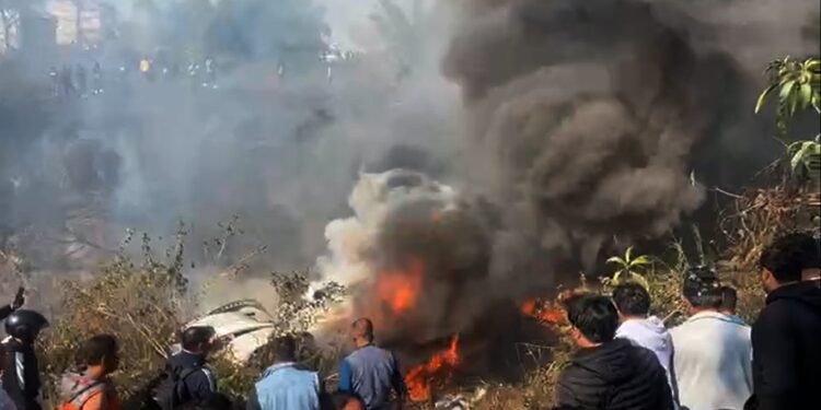 यति एयरलाइन्सको जहाज आज पोखरामा दुर्घटना