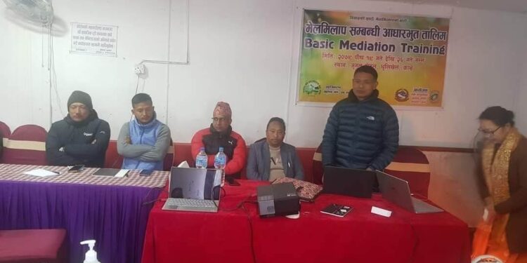 रोशीको मेलमिलापकर्ताहरुलाई मेलमिलाप सम्बन्धि आधारभूततालिम प्रदान
