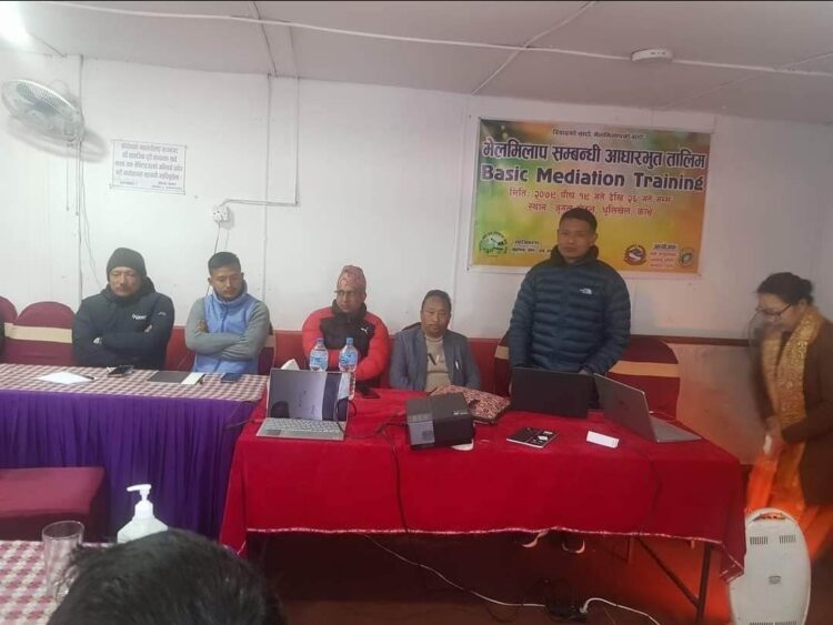 रोशीको मेलमिलापकर्ताहरुलाई मेलमिलाप सम्बन्धि आधारभूततालिम प्रदान