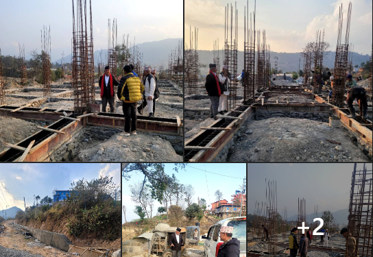 नगर भित्र संचालित बिकास निर्माण कार्यको निरिक्षणमा नगरप्रमुख