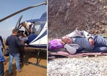 स्वास्थ्यमा समस्या आएपछि वडा अध्यक्ष जिम्बालाइ हेलिकप्टर मार्फत काठमाण्डौ लगियो