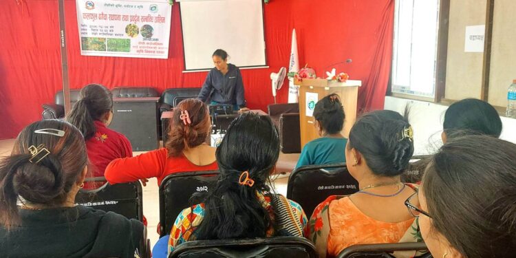 रोशीका कृषकहरुलाई जडिबुटि तथा फलफूल बगैँचा प्रवर्धन तालिम