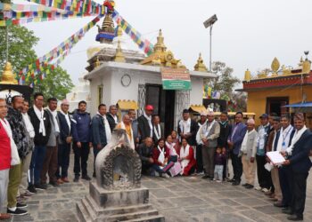 नमोबुद्ध चैत्य अगाडी निर्माण भएका संरचनाहरु ७ दिनभित्र हटाईने