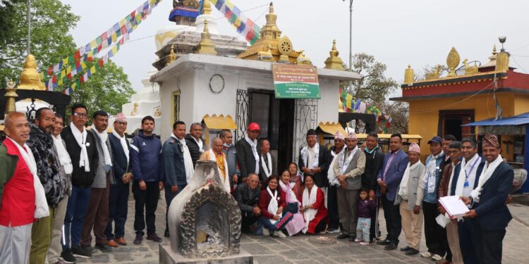 नमोबुद्ध चैत्य अगाडी निर्माण भएका संरचनाहरु ७ दिनभित्र हटाईने