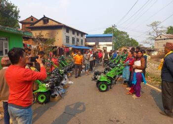 नमोबुद्ध–१० का कृषकलाई अनुदानमा हाते ट्रयाकटर