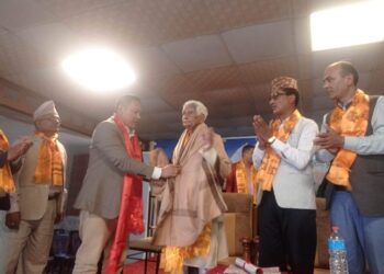 स्थापना दिवसमा नेपाल शिक्षक संघ काभ्रेले गर्यो सम्मान