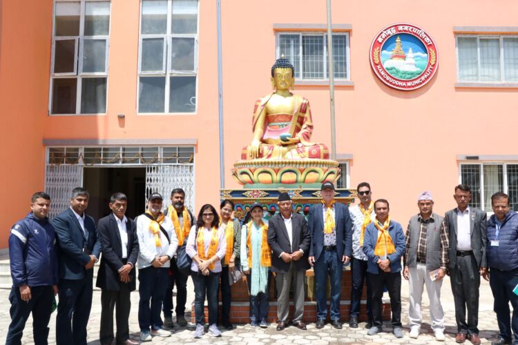 नयाँदिल्लीस्थित ब्रिटिस उच्च आयोगका अधिकारीहरु नमोबुद्धमा