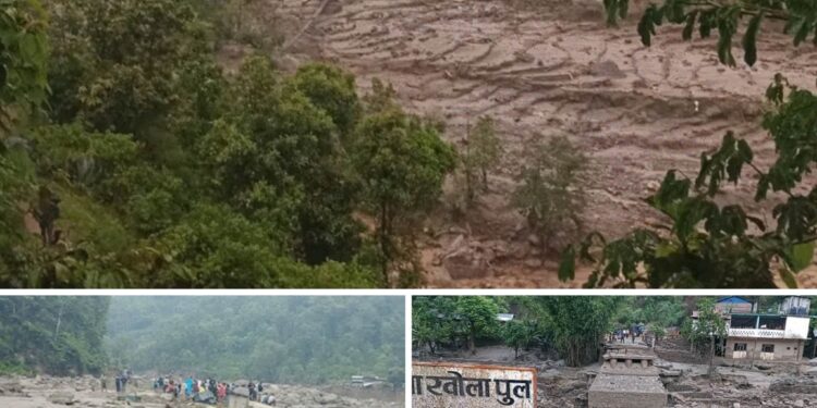 गएरातिको बाढी पहिरोबाट देसका बिभिन्न जिल्लाहरुमा जनधनको क्षति