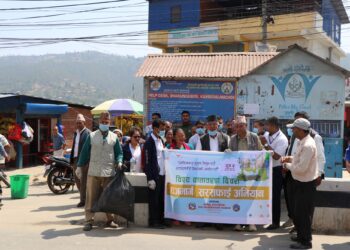 वी.पी राजमार्ग सरसफाई अभियानः फोहोर गर्ने राजमार्गका होटल÷पसललाई कार्वाही गरिने