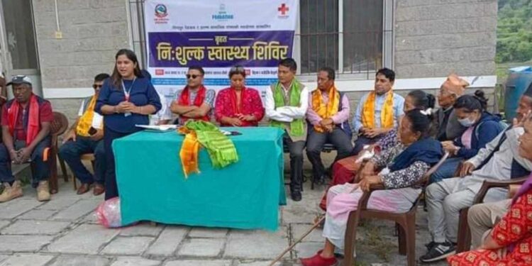 रोशीमा निःशुल्क स्वास्थ्य शिविरको पहिलो दिन आज १३५ जना नागरिक लाभान्वित