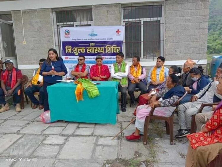 रोशीमा निःशुल्क स्वास्थ्य शिविरको पहिलो दिन आज १३५ जना नागरिक लाभान्वित