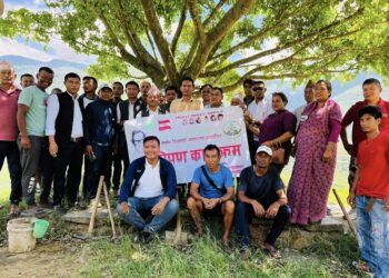 जननायक वी.पी. कोइरालाको ४१ औं स्मृति दिवसको अवसरमा मंगलटारमा वृक्षारोपण