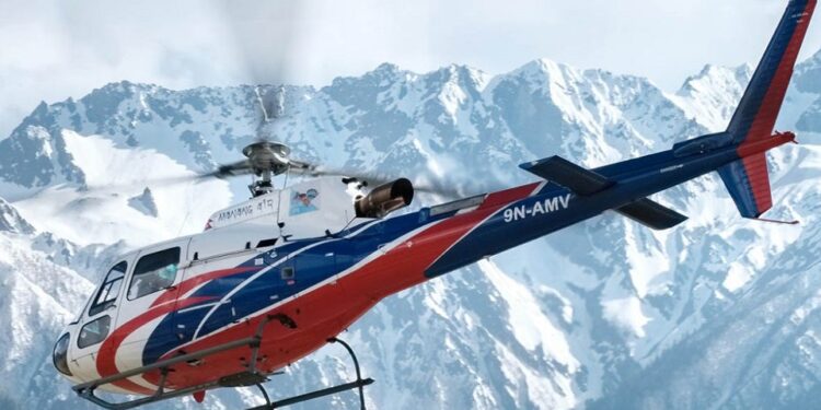 मनाङ एयरको सम्पर्कविहीन हेलिकप्टर दुर्घटनाग्रस्त अवस्थामा फेला