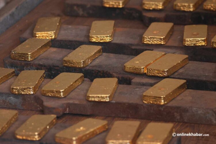 १ क्विन्टल भनिएको सुन गालेर जोख्दा ६० किलो ७१६ ग्राम मात्र