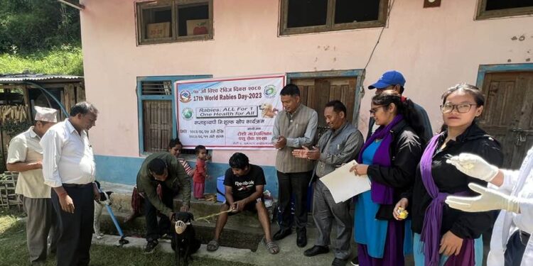 रोशीमा रेविज रोग बिरुद्धको सप्ताहव्यापी निःशुल्क खोप कार्यक्रम शुभारम्भ