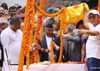 संविधानसभा अध्यक्ष सुवास नेम्वाङको राजकीय सम्मानका साथ अन्त्येष्टि