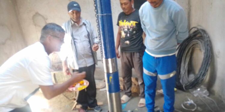 दाप्चेखोला देउराली डिप बोरिङ खानेपानी आयोजनाको सफल परीक्षण