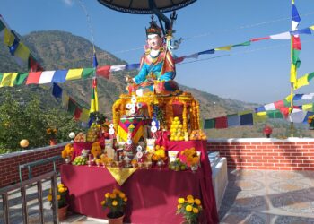 तेमाल ३ चेप्टेढुंगामा बज्र गुरु बिश्व शान्ति पुजाको शुभारम्भ