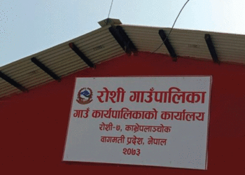 रोशी गाउँपालिकाद्वारा भूकम्प प्रवाहित जिल्लालाई पौने सात लाख सहयोग