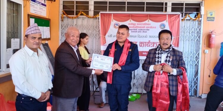 स्थापना दिवसको अवसरमा नमोबुद्ध नगरपालिकामा रक्तदान, ३१ जनाले गरे रक्तदान