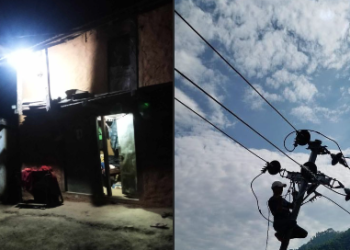 काभ्रेको विकट क्षेत्र बनखुमा पहिलोपटक केन्द्रिय प्रशारण लाइनको बिजुली