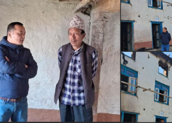 आगलागी पिडित तामाङलाई तत्कालै राहत व्यवस्थापन गर्ने अध्यक्ष लामाको प्रतिबद्धता