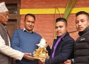 समाजसेवी अनिश तामाङको नेतृत्वमा तेमाल–८ स्थित जनज्योति मा.वि लाई सरस्वतीको मूर्ति हस्तान्तरण