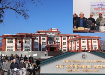 मन्डनदेउपुर नगरपालिकाको नबनिर्मित प्रशासकीय भवन राष्ट्रपतिबाट उद्घाटन हुँदै