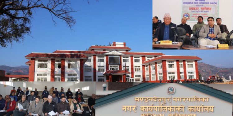 मन्डनदेउपुर नगरपालिकाको नबनिर्मित प्रशासकीय भवन राष्ट्रपतिबाट उद्घाटन हुँदै