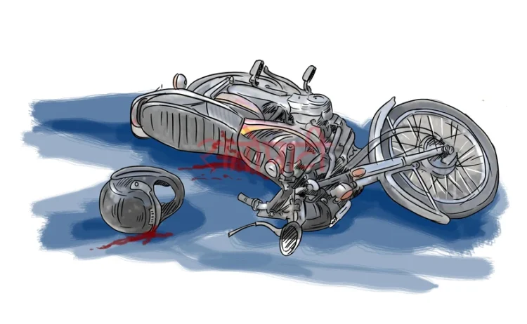 महाभारतमा मोटरसाईकल दुर्घटनामा परी घाईते भएका राईको हेलिप्कर मार्फत उद्दार