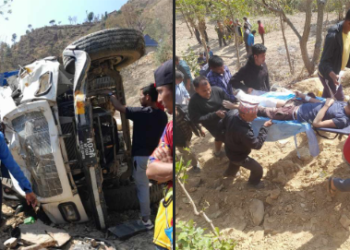 काभ्रेको चौरीदेउरालीमा ट्रीपर दुर्घटना हुँदा ६ जना घाइते