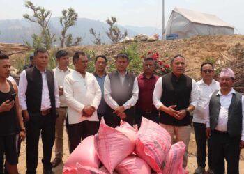 रोशीका आगलागी पीडितलाई अत्यावस्यक राहत सामग्री वितरण