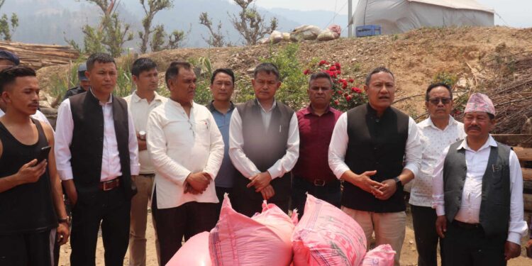 रोशीका आगलागी पीडितलाई अत्यावस्यक राहत सामग्री वितरण