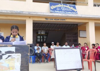 रोशी–९ स्थित बिन्ध्यवासिनी मा. वि. मा अन्तर सदन स्तरिय हाजिरी जवाफ  सम्पन्न