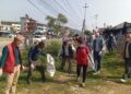 विश्व वातावरण दिवसको अवसरमा नमोबुद्धका जनप्रतिनिधी, कर्मचारी र बिद्यार्थिले गरे बजार सरसफाई