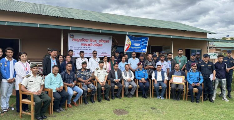 ३ दिने विपद प्रतिकार्य सम्बन्धी तालिमबाट रोशीले तयार गर्यो ५२ जनशक्ति