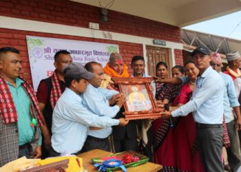 नमोबुद्ध–३ मा अवस्थित श्रीकृष्ण आविका अबकास प्राप्त प्रधानाध्यापकको विदाइ