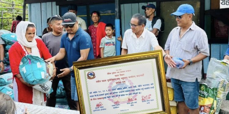रोशीमा विपत्तिका नायक गौरबलाई सडक विभागको सम्मान