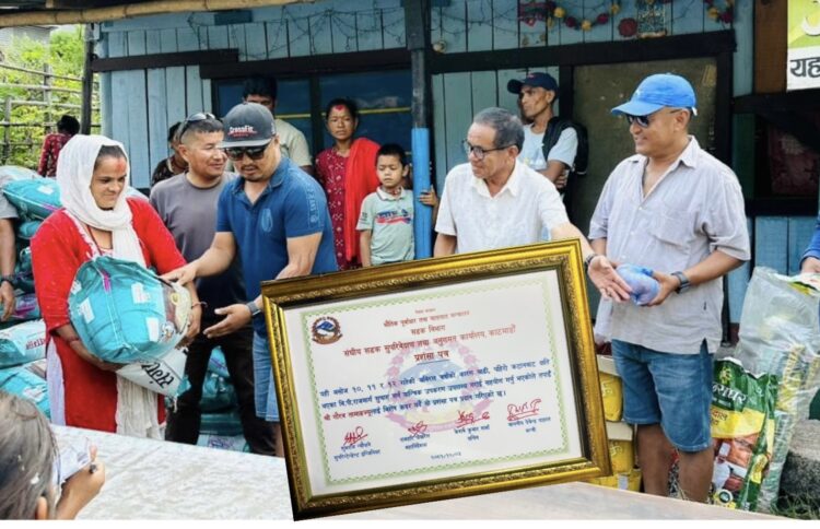 रोशीमा विपत्तिका नायक गौरबलाई सडक विभागको सम्मान