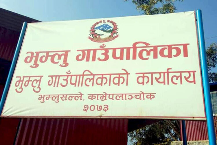किसानहरुले उत्पादन गरेको साग खरिद गर्दै भुम्लु गाउँपालिका