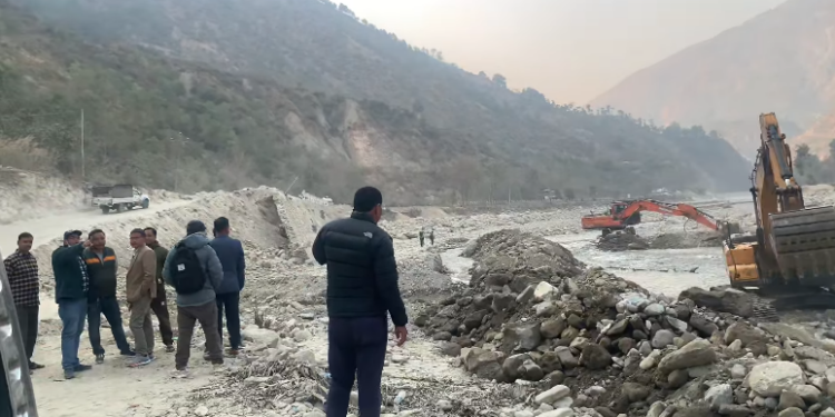 क्षतिग्रस्त बीपी राजमार्गको मर्मत शुरू