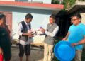 रोशी भदौरेका अग्निपिडित पतिवारलाई राहत सामग्री वितरण