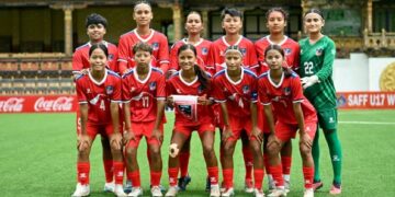 नेपालले १७ वर्षमुनिको साफ महिला च्याम्पियनशिपमा भूटानसँग खेल्दै