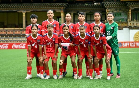 नेपालले १७ वर्षमुनिको साफ महिला च्याम्पियनशिपमा भूटानसँग खेल्दै